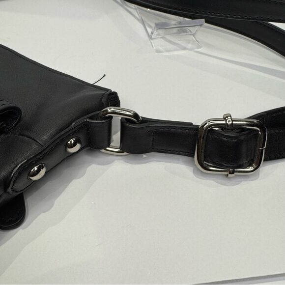 Giani Bernini Black Leather Women's Purse Shoulder Handbag Crossbody Bag - Picture 8 of 10